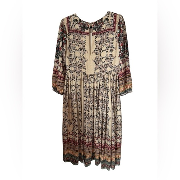 Anthropologie Bhanuni By Jyoti Beaded Far Fields Beaded  Dress Size 12 PETITE - Picture 6 of 12